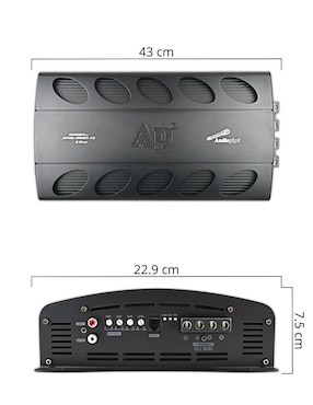 Amplificador para auto Audiopipe APHD-80001-F2 de 0.2-6.0 V