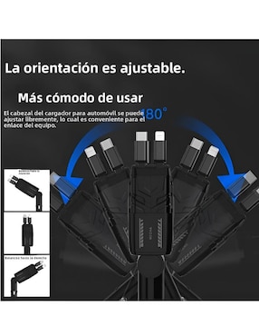 Cargador auto Xtellar de 120 W USB + usb tipo C XTLLAR6207