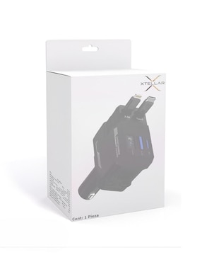 Cargador auto Xtellar de 120 W USB + usb tipo C XTLLAR6207