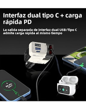 Cargador auto Xtellar de 120 W USB + USB tipo C