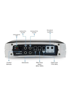 Amplificador para auto Steelpro oc-2550.1d de 12 V