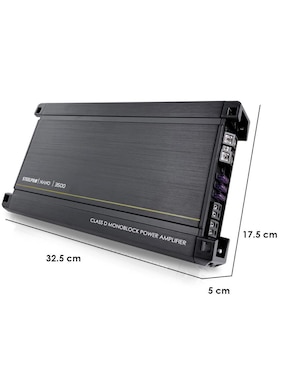 Amplificador para auto Steelpro nano3500 de 9.5 V