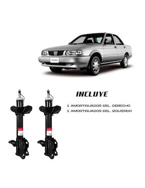 Amortiguador de suspensión delantera exterior Takamaya Nissan Tsuru 1992 al 2017 2 piezas