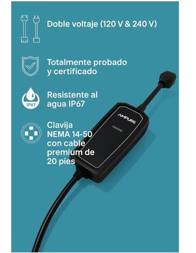 Cargador para auto eléctrico Ampure ampure go