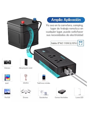 Inversor de corriente Mr. Gadgets de 110 V
