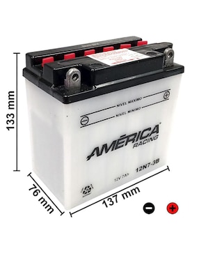Moto batería América 12n7-3b