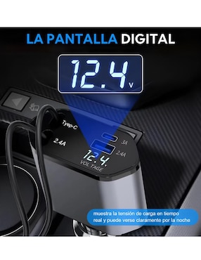 Cargador auto xtellar de 120 W USB + USB tipo C