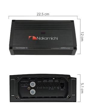Amplificador para auto Nakamichi nkg1600.1d de 8 V
