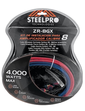 Kit instalación para amplificador RCA Steelpro a tipo RCA de 5 m