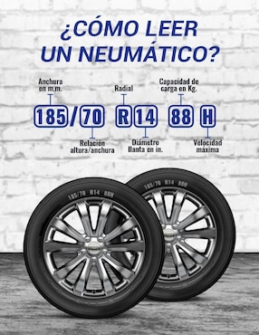 Set de llantas para auto Blackhawk HH11 VT 185/65R14