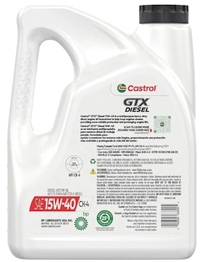 Aceite sintético Castrol para camioneta 15W-40 3.7 L
