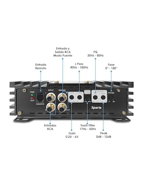 Amplificador p/auto Vander Graaf Sparta de 9 V