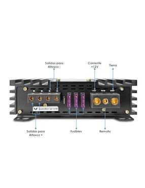 Amplificador p/auto Vander Graaf Sparta de 9 V