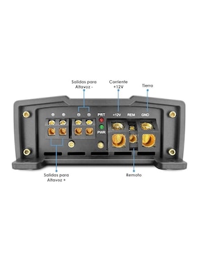 Amplificador para auto Vander Graaf Pitbull de 16 V