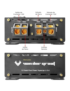 Amplificador para auto Vander Graaf Hercules de 12 V