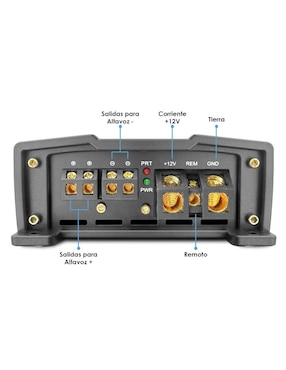 Amplificador para auto Vander Graaf Bulldog de 9 V