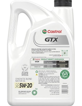 Aceite sintético Castrol para automóvil 5W-20 5 L