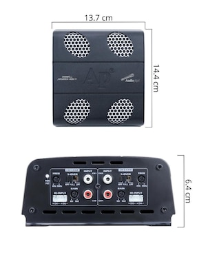 Amplificador p/auto Audiopipe Apmox-280.4 de 9-16 VDC