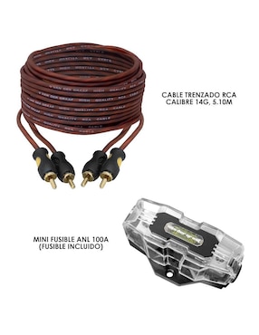 Kit instalación para amplificador RCA Vander Graaf a tipo RCA de 5 m