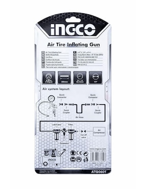 Inflador portátil Ingco