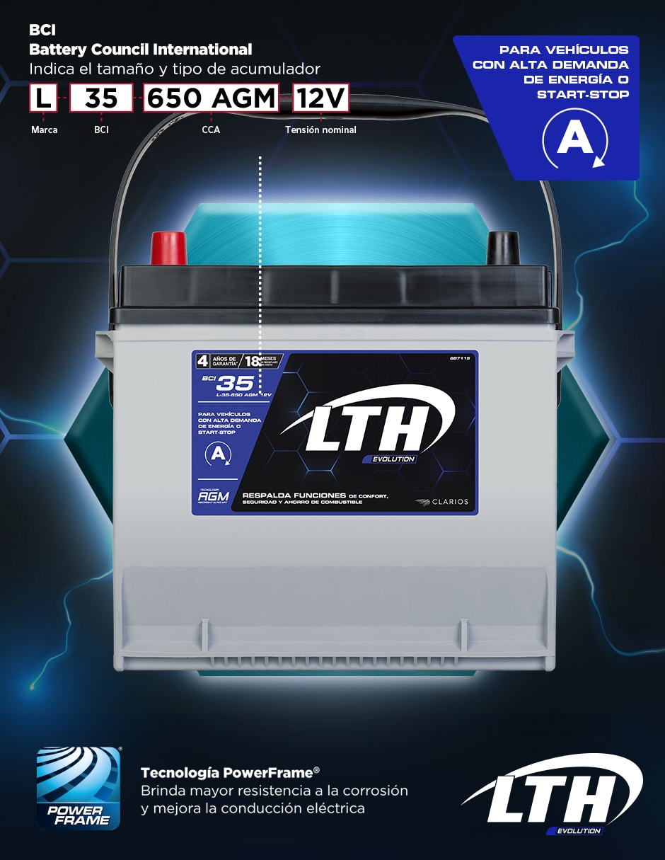 Acumulador L-35-650 AGM 2