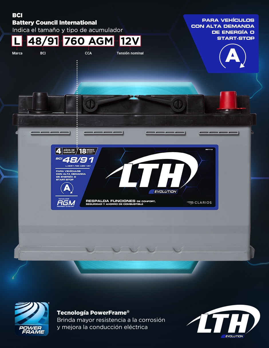 Acumulador L-48/91-760 AGM 1