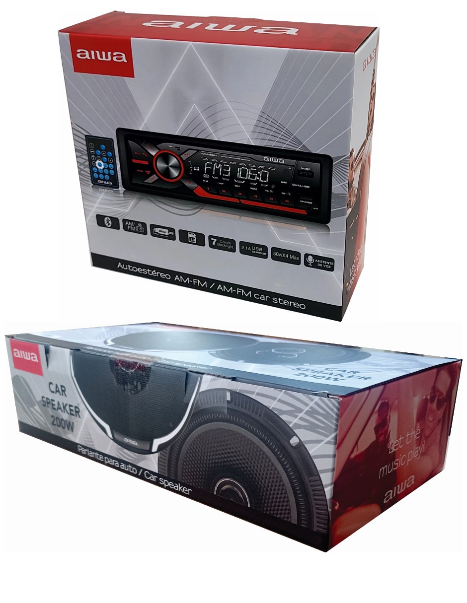 Kit de autoestéreo con subwoofer aw3269bt/taw1633 3