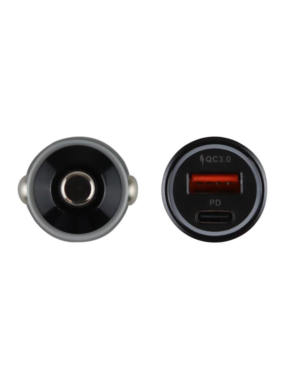 Cargador auto USB tipo A + USB tipo C 7
