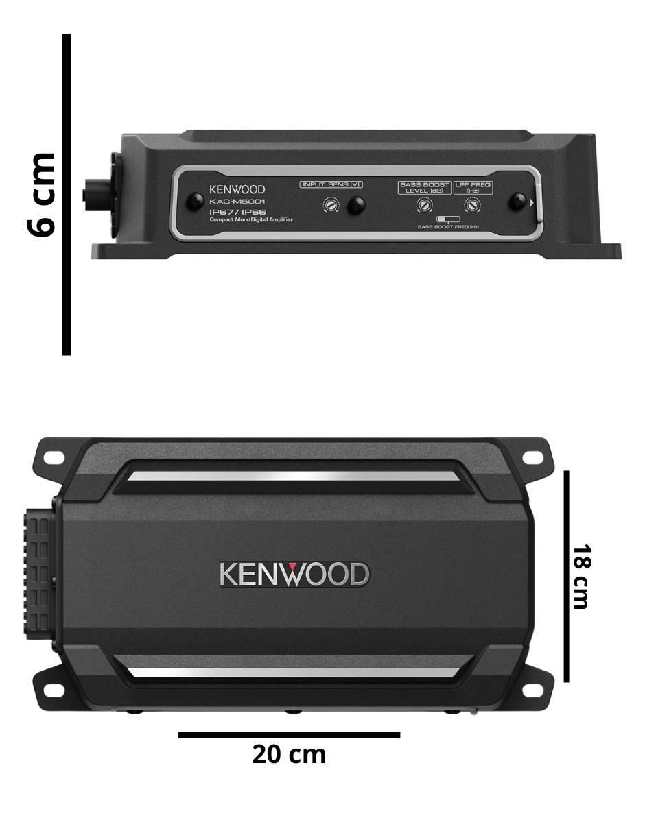 Amplificador para auto KACM5001 de 12 V 6