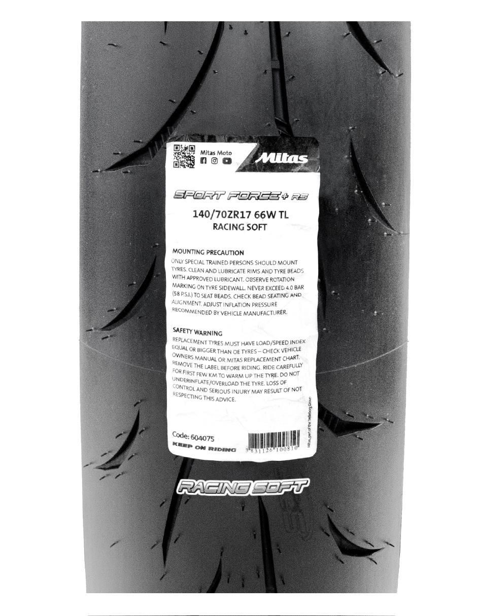 Llanta para moto Sport Force+ Rs 140/70R17 4