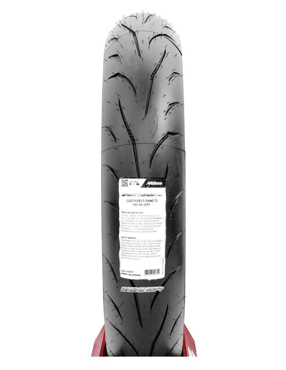Llanta para moto Sport Force+ Rs 110 / 70 R17 3