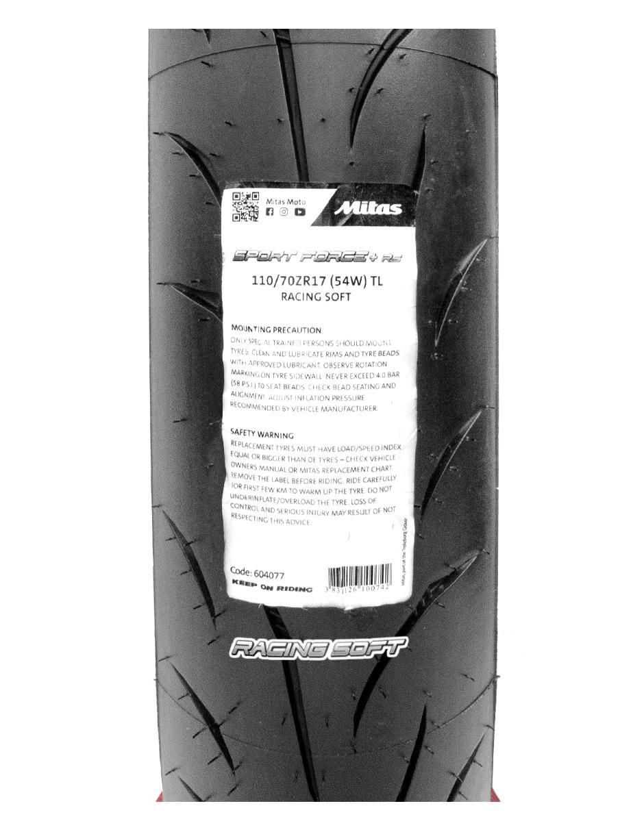 Llanta para moto Sport Force+ Rs 110 / 70 R17 4