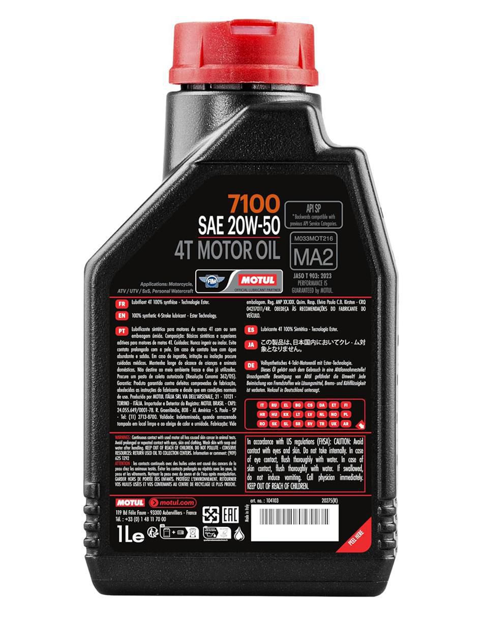 Aceite sintético para moto 20W-50 1 L 2