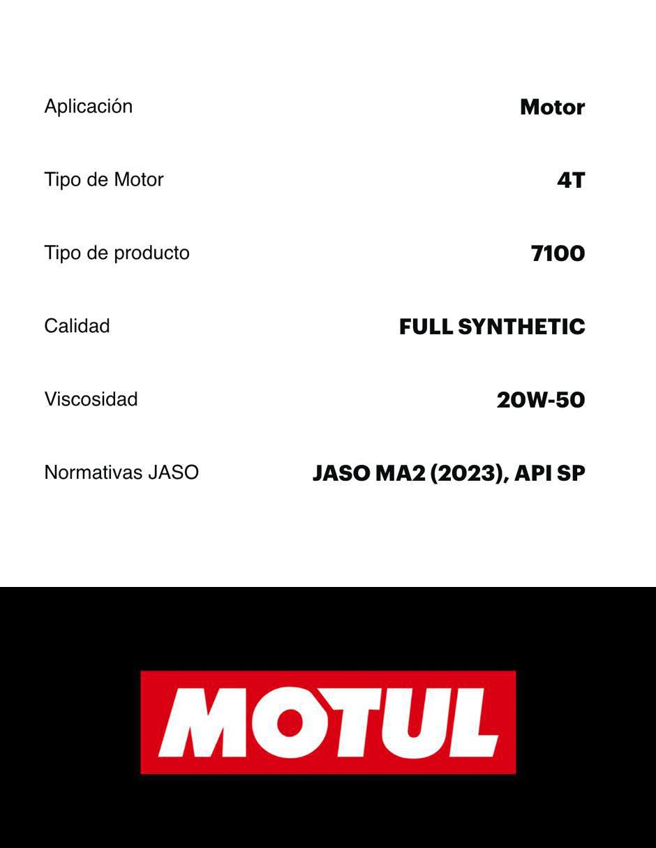 Aceite sintético para moto 20W-50 1 L 3