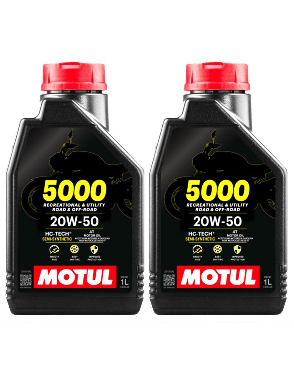 Aceite semi sintético para moto 20W-50 2 L Aceite semi sintético para moto 20W-50 2 L