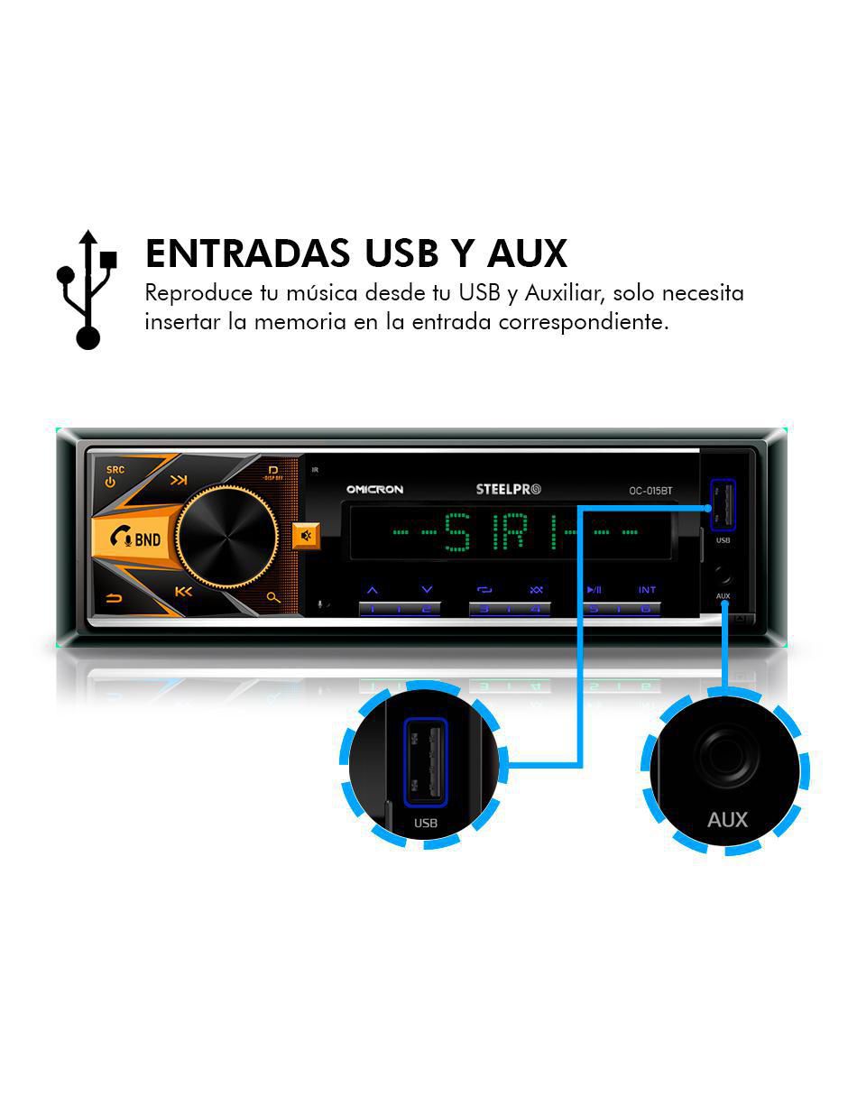 Autoestéreo un din subwoofer OC-015BT 3