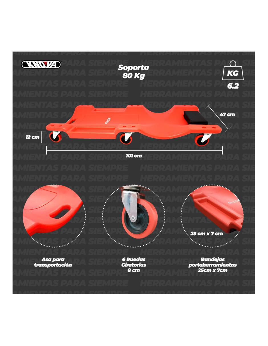 Cama para mecánico de 80 kg 5