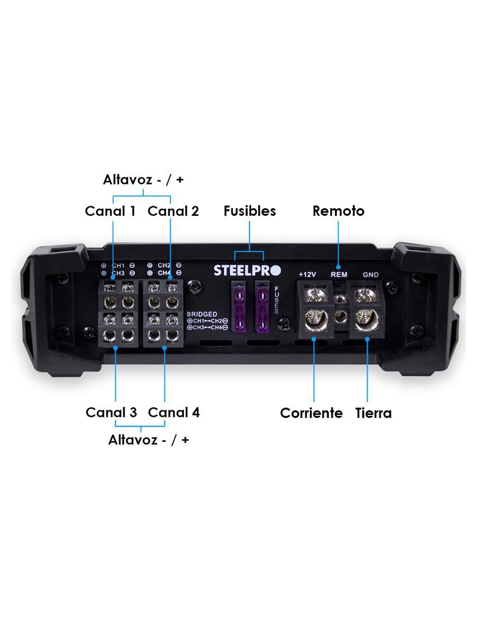 Amplificador para automovil nano4.1600 de 10 - 16 v 6