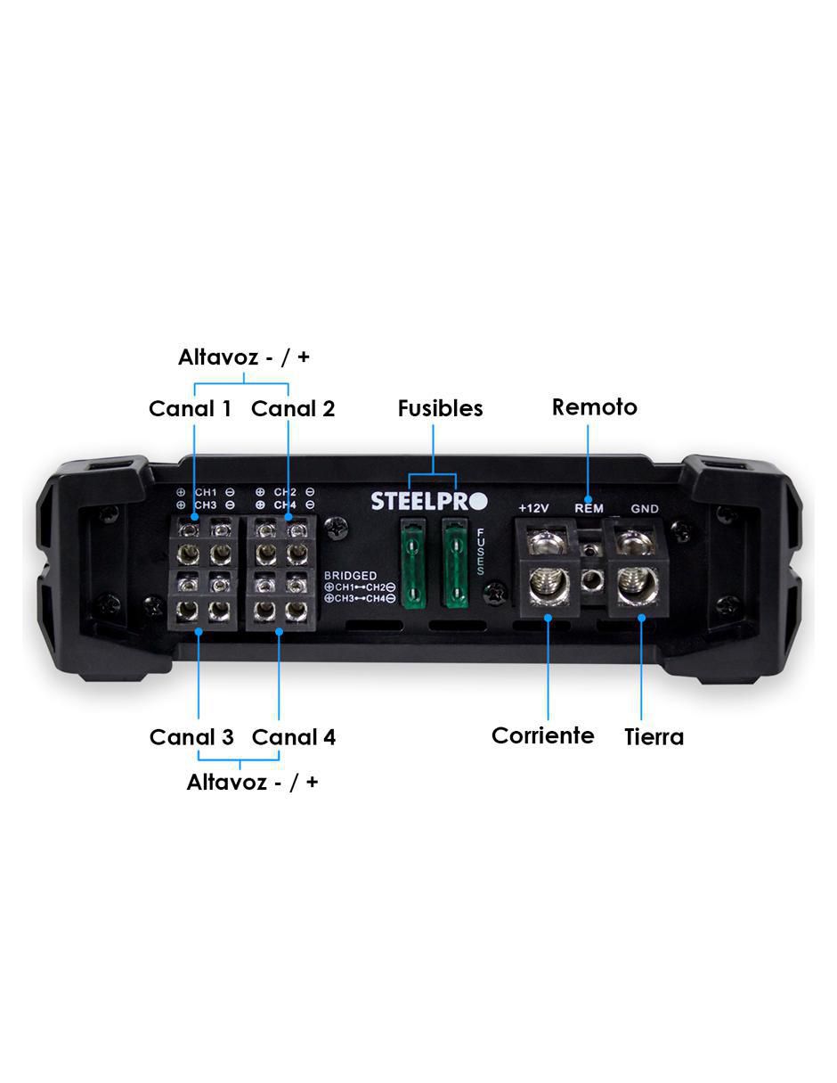 Amplificador para automovil nano4.1000 de 10 - 16 v 5