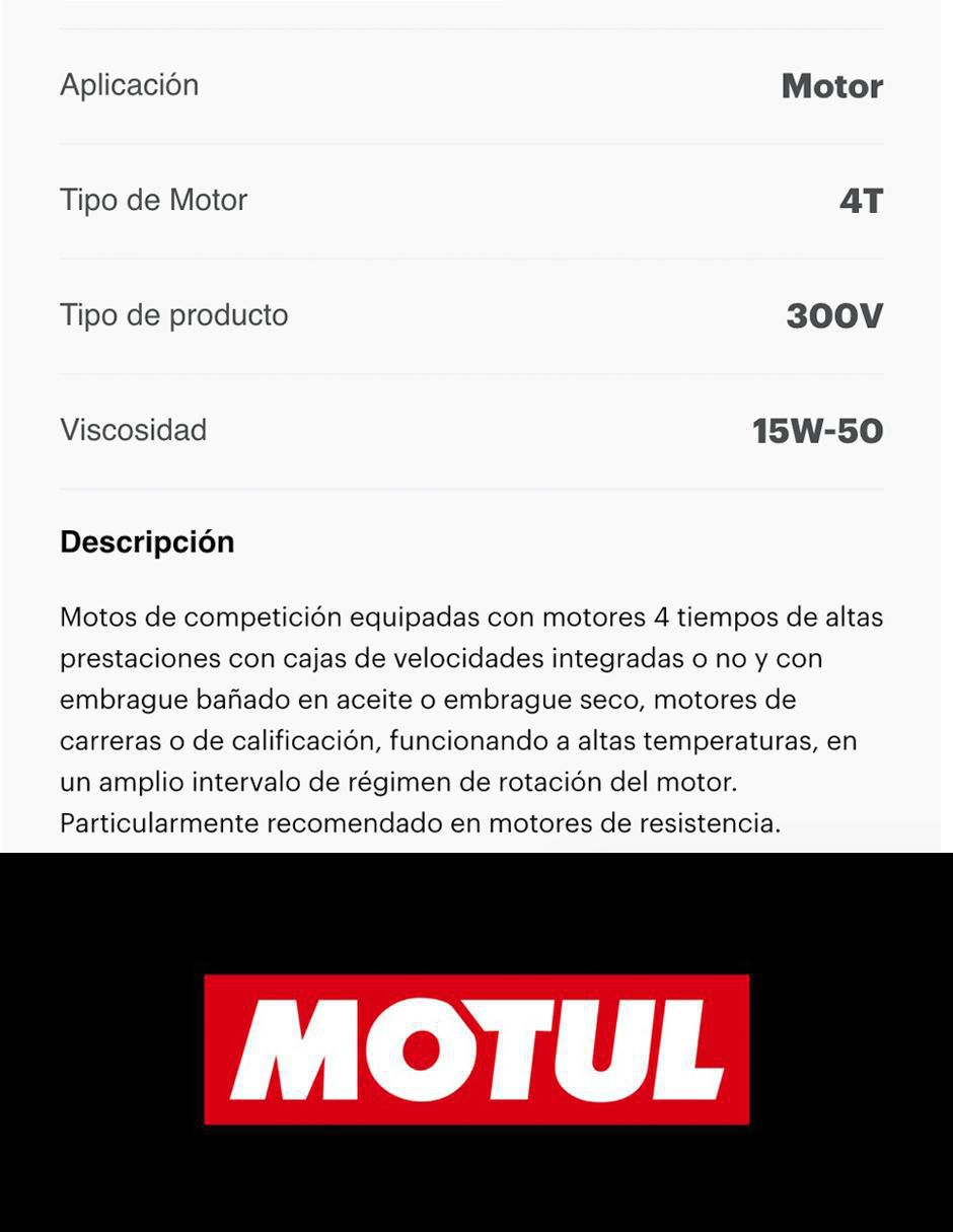 Aceite para moto 15W-50 1 L 3