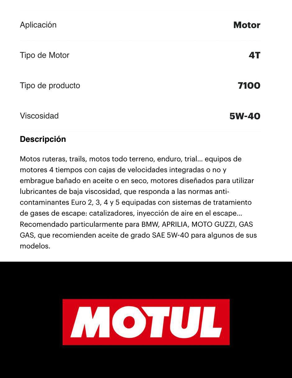 Aceite para moto 5W-40 1 L 3