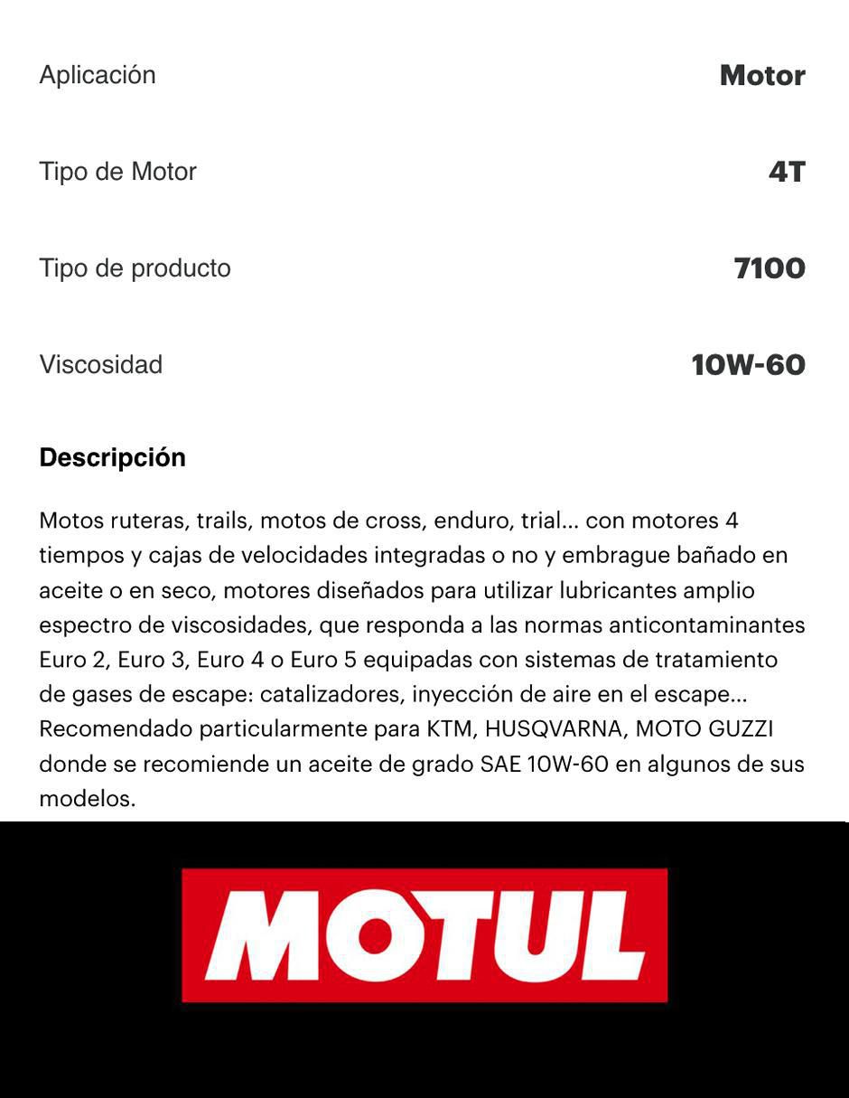 Aceite para moto 10W-60 1 L 3