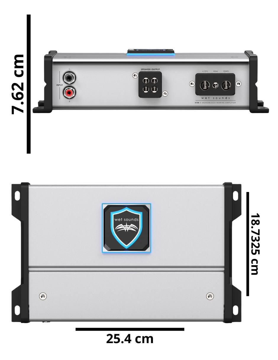 Amplificador para auto HTM1 de 12 V 8