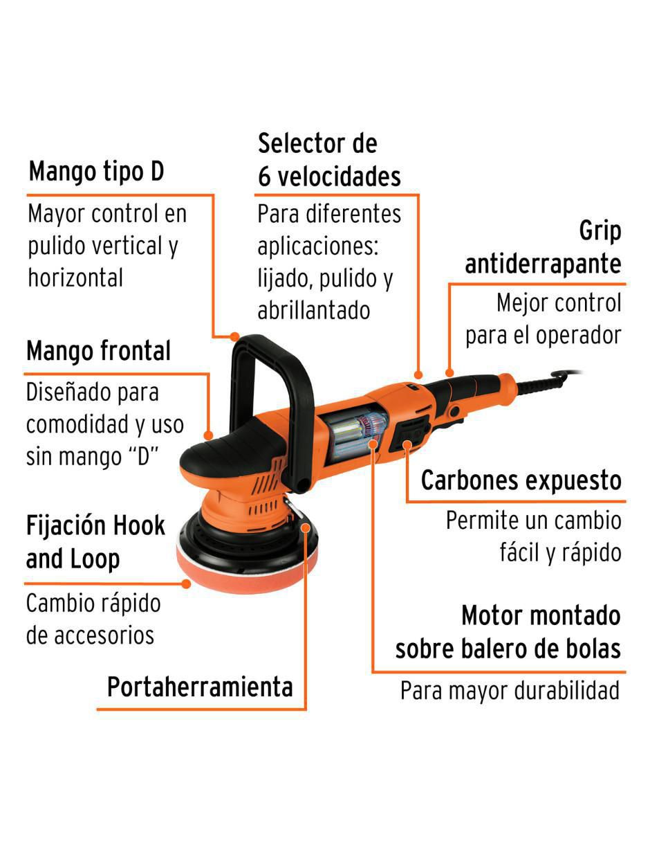 Pulidora orbital doble acción 900 W 2