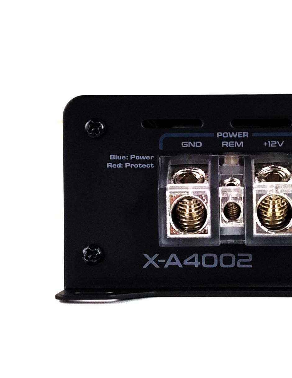 Amplificador para auto X-A4002 de 12 VDC 9