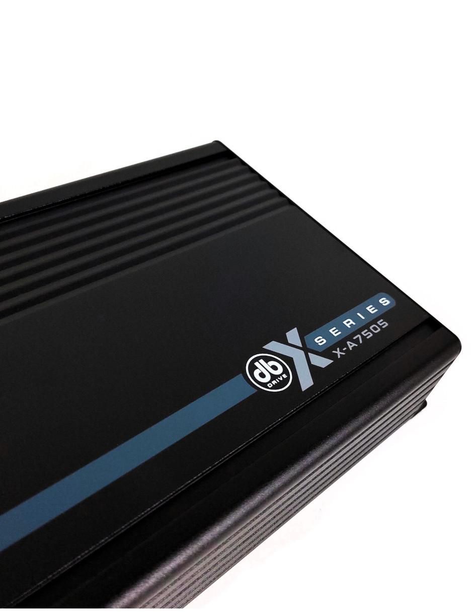 Amplificador para auto X-A7505 de 12 VDC 8