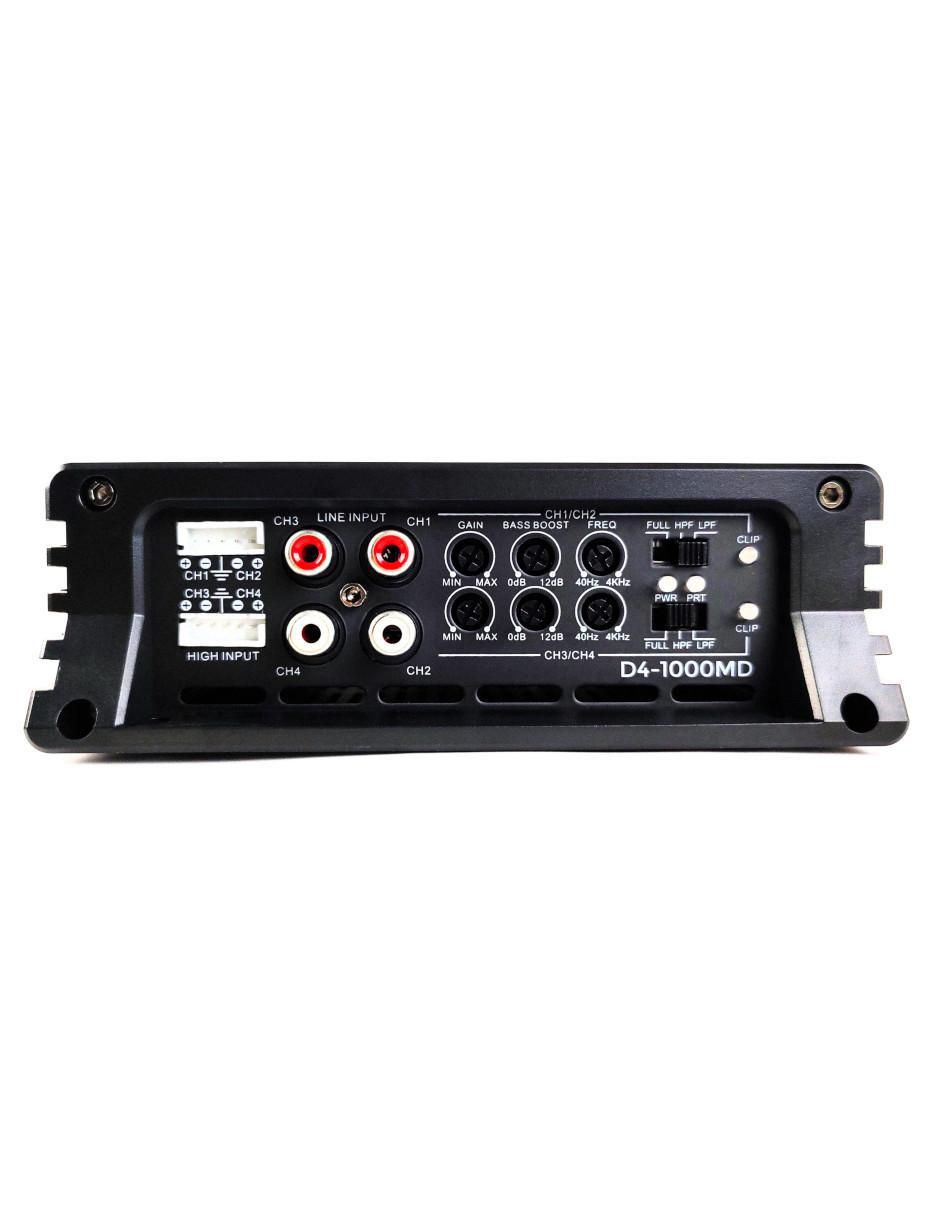 Amplificador para auto D4-1000MD de 12 VDC 6