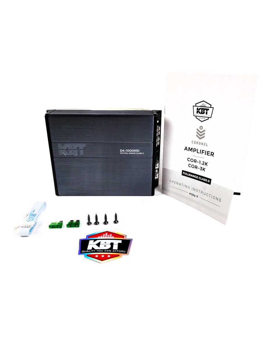 Amplificador para auto D4-1000MD de 12 VDC 10