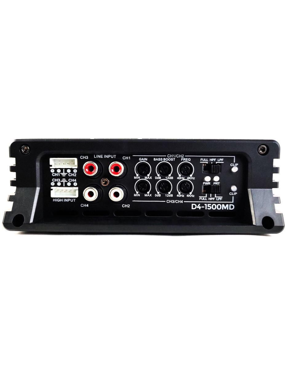 Amplificador para auto D4-1500MD de 12 VDC 7
