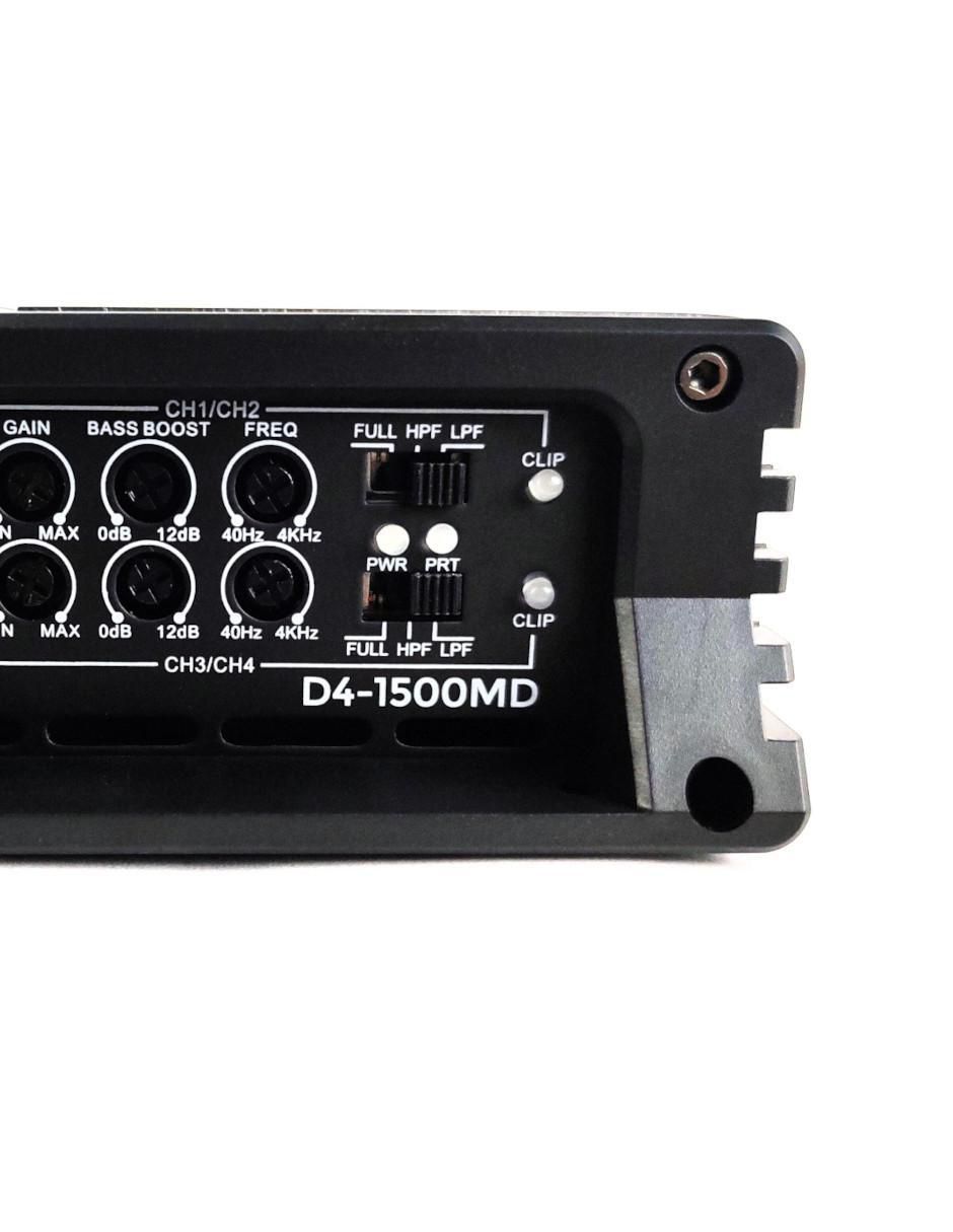 Amplificador para auto D4-1500MD de 12 VDC 9